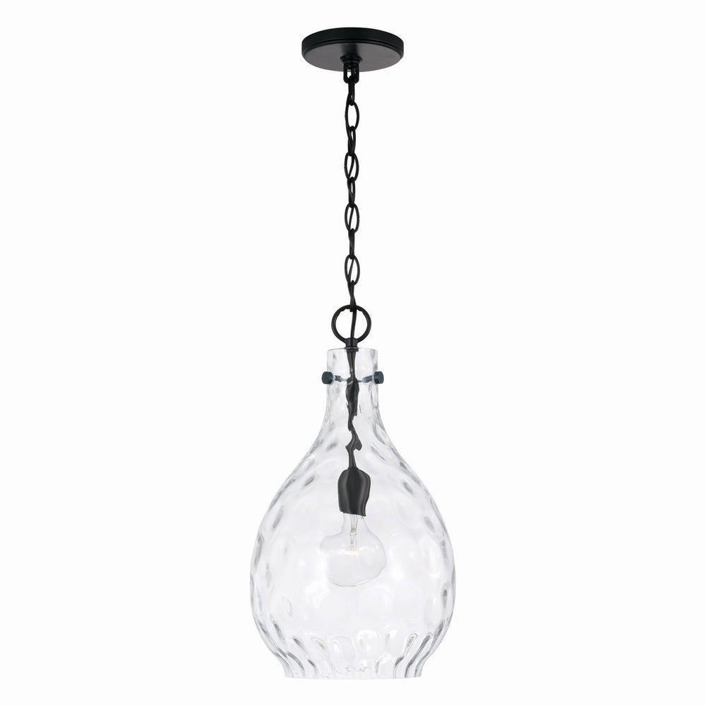 Capital Lighting - One Light Pendant - Brentwood - Matte Black- Union Lighting Luminaires Decor