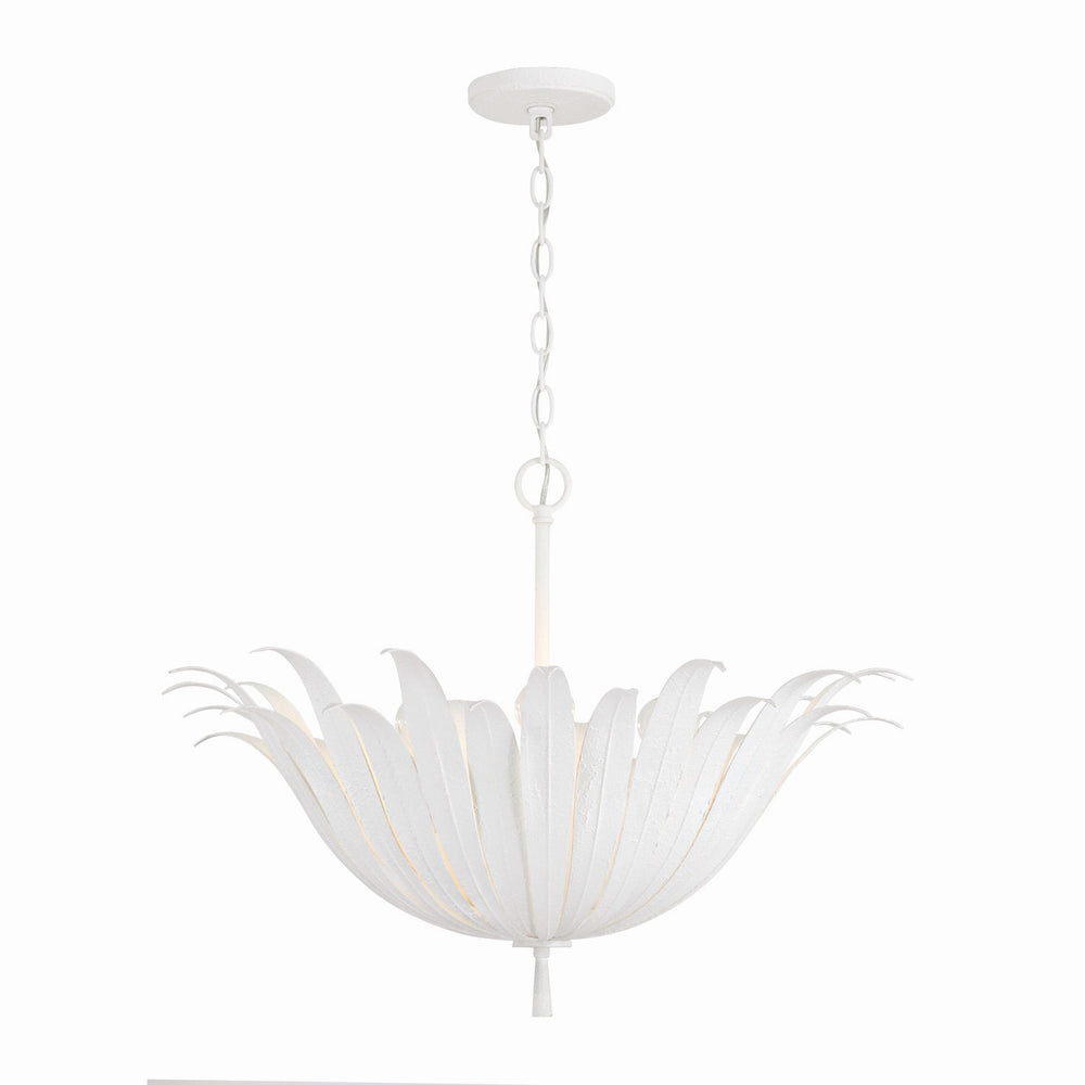 Capital Lighting - Four Light Pendant - Eden - Textured White- Union Lighting Luminaires Decor