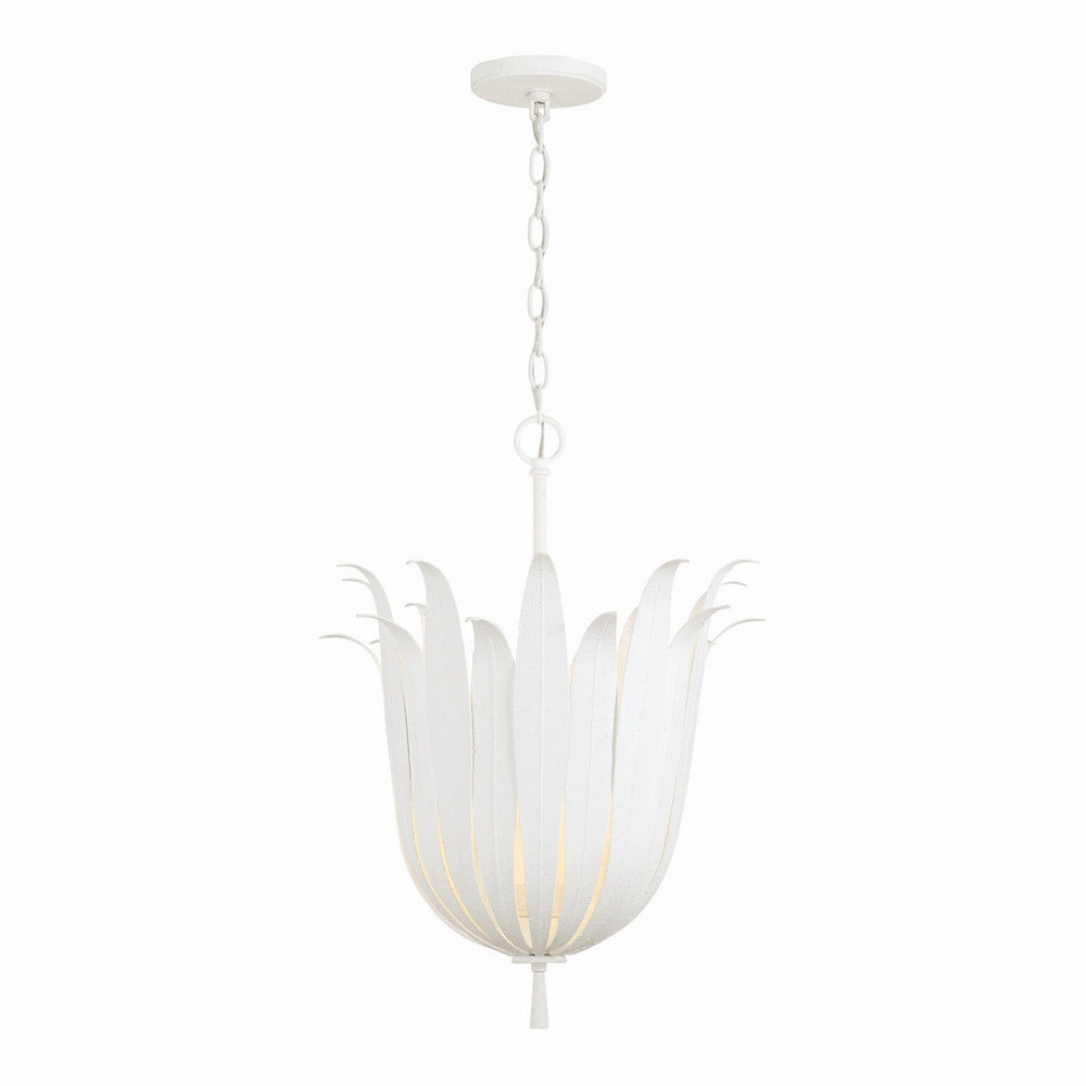 Capital Lighting - Four Light Pendant - Eden - Textured White- Union Lighting Luminaires Decor