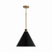 Capital Lighting - One Light Pendant - Bradley - Aged Brass and Black- Union Lighting Luminaires Decor