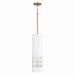 Capital Lighting - One Light Pendant - Dash - Aged Brass and White- Union Lighting Luminaires Decor