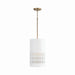 Capital Lighting - One Light Pendant - Dash - Aged Brass and White- Union Lighting Luminaires Decor