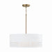 Capital Lighting - Three Light Pendant - Dash - Aged Brass and White- Union Lighting Luminaires Decor