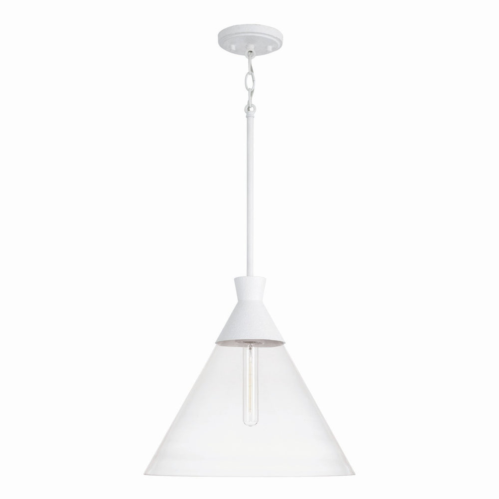 Capital Lighting - One Light Pendant - Paloma - Textured White- Union Lighting Luminaires Decor