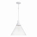 Capital Lighting - One Light Pendant - Paloma - Textured White- Union Lighting Luminaires Decor