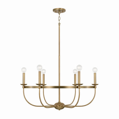 Capital Lighting - Six Light Chandelier - Rylann - Aged Brass- Union Lighting Luminaires Decor