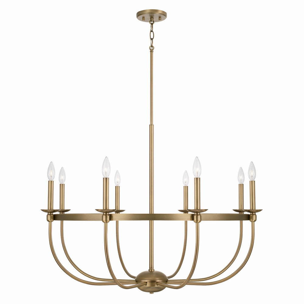 Capital Lighting - Eight Light Chandelier - Rylann - Aged Brass- Union Lighting Luminaires Decor