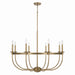 Capital Lighting - Eight Light Chandelier - Rylann - Aged Brass- Union Lighting Luminaires Decor