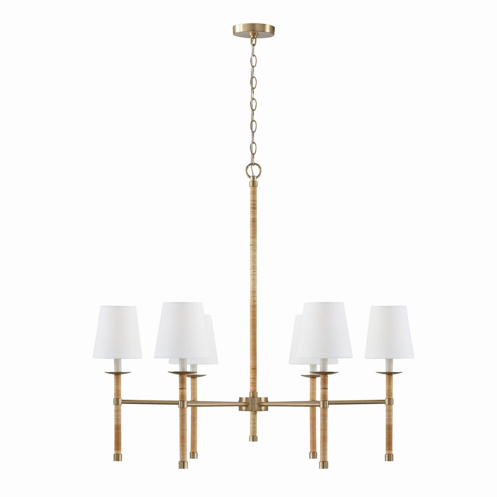 Capital Lighting - Six Light Chandelier - Tulum - Matte Brass- Union Lighting Luminaires Decor