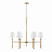 Capital Lighting - Six Light Chandelier - Tulum - Matte Brass- Union Lighting Luminaires Decor