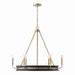 Capital Lighting - Six Light Chandelier - Finn - Black Stain and Matte Brass- Union Lighting Luminaires Decor
