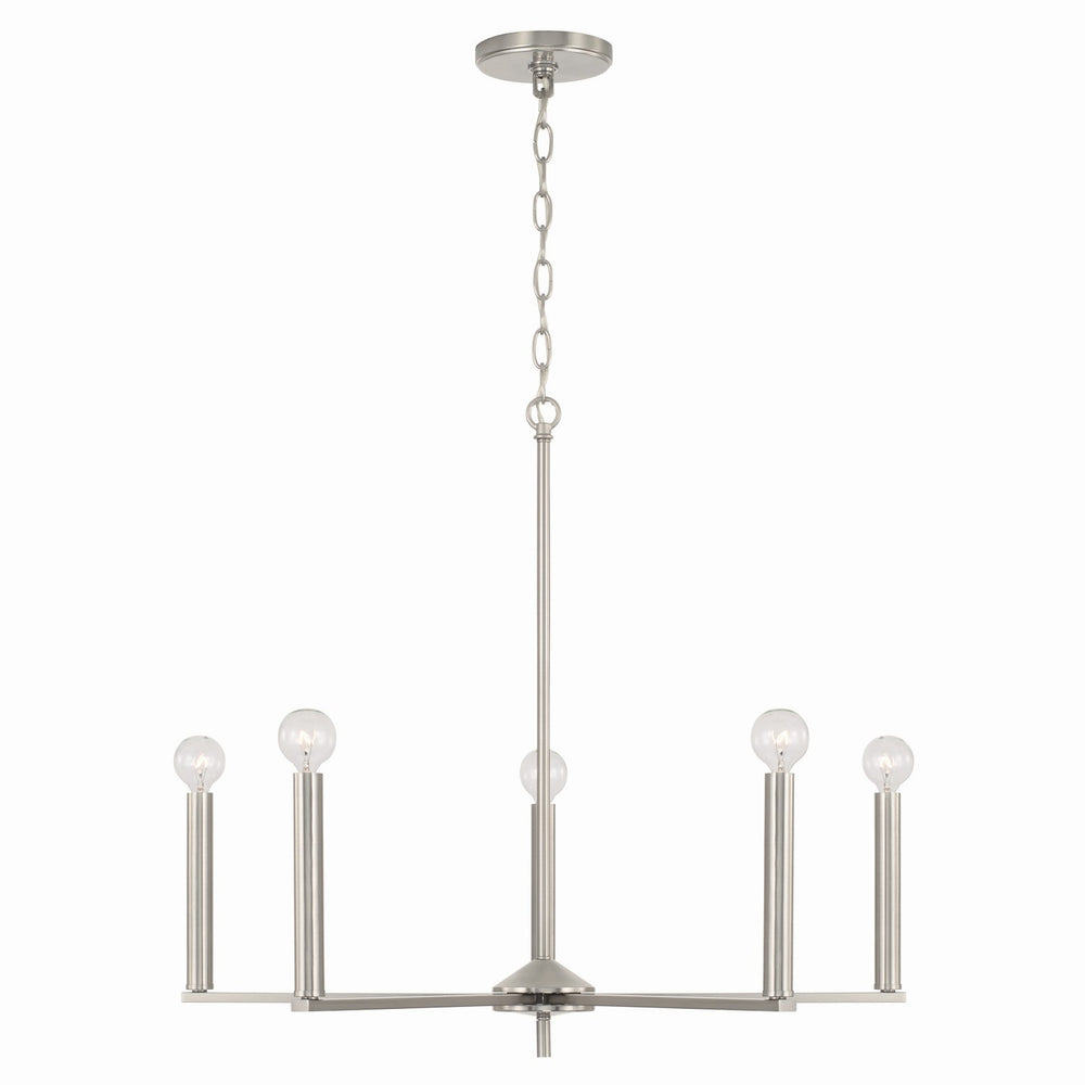 Capital Lighting - Five Light Chandelier - Portman - Brushed Nickel- Union Lighting Luminaires Decor