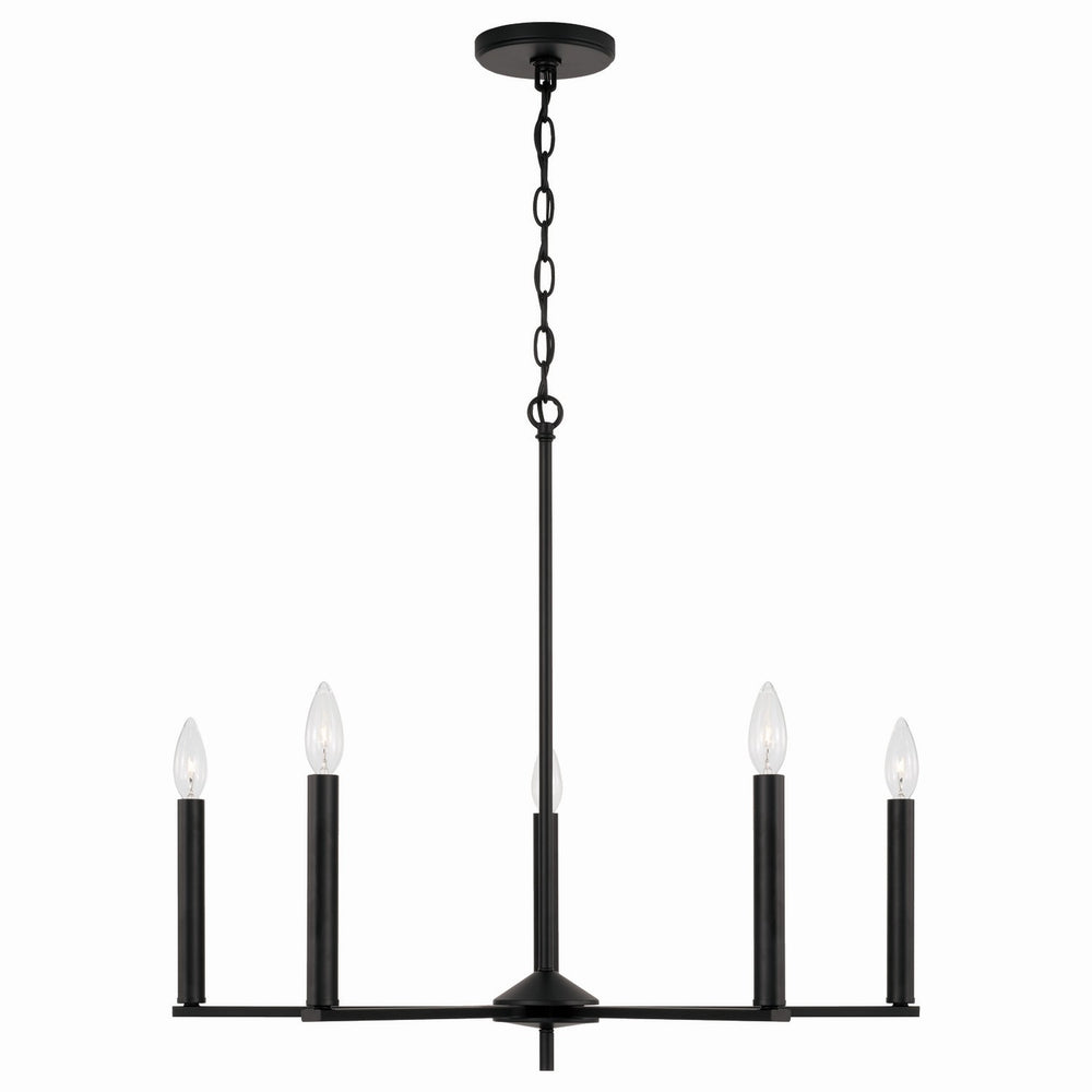 Capital Lighting - Five Light Chandelier - Portman - Matte Black- Union Lighting Luminaires Decor