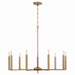 Capital Lighting - Nine Light Chandelier - Portman - Aged Brass- Union Lighting Luminaires Decor