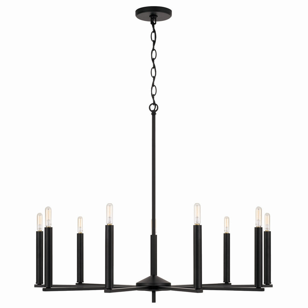 Capital Lighting - Nine Light Chandelier - Portman - Matte Black- Union Lighting Luminaires Decor