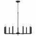 Capital Lighting - Nine Light Chandelier - Portman - Matte Black- Union Lighting Luminaires Decor