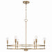 Capital Lighting - Six Light Chandelier - Fuller - Aged Brass- Union Lighting Luminaires Decor