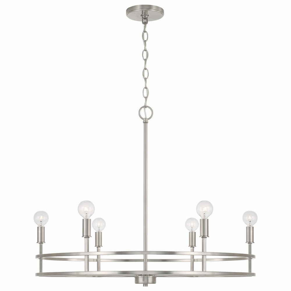 Capital Lighting - Six Light Chandelier - Fuller - Brushed Nickel- Union Lighting Luminaires Decor