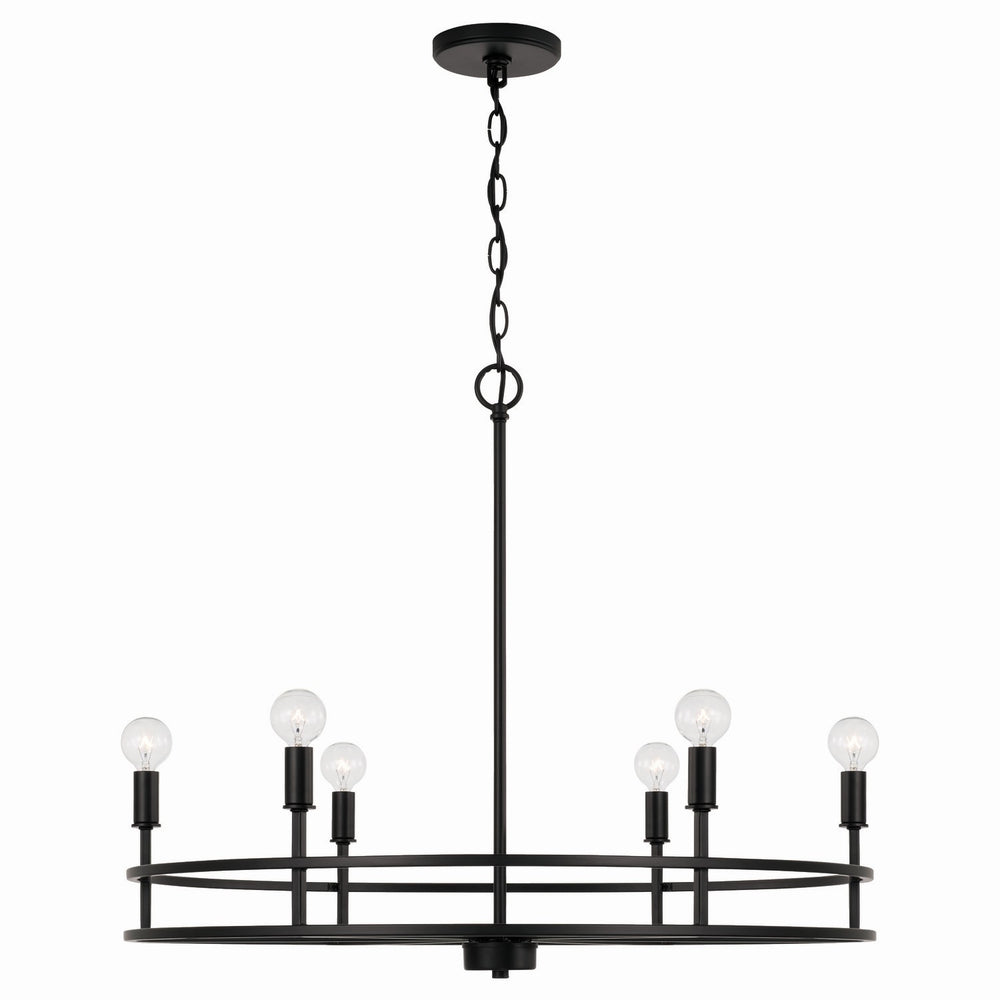 Capital Lighting - Six Light Chandelier - Fuller - Matte Black- Union Lighting Luminaires Decor