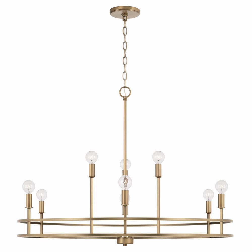 Capital Lighting - Nine Light Chandelier - Fuller - Aged Brass- Union Lighting Luminaires Decor