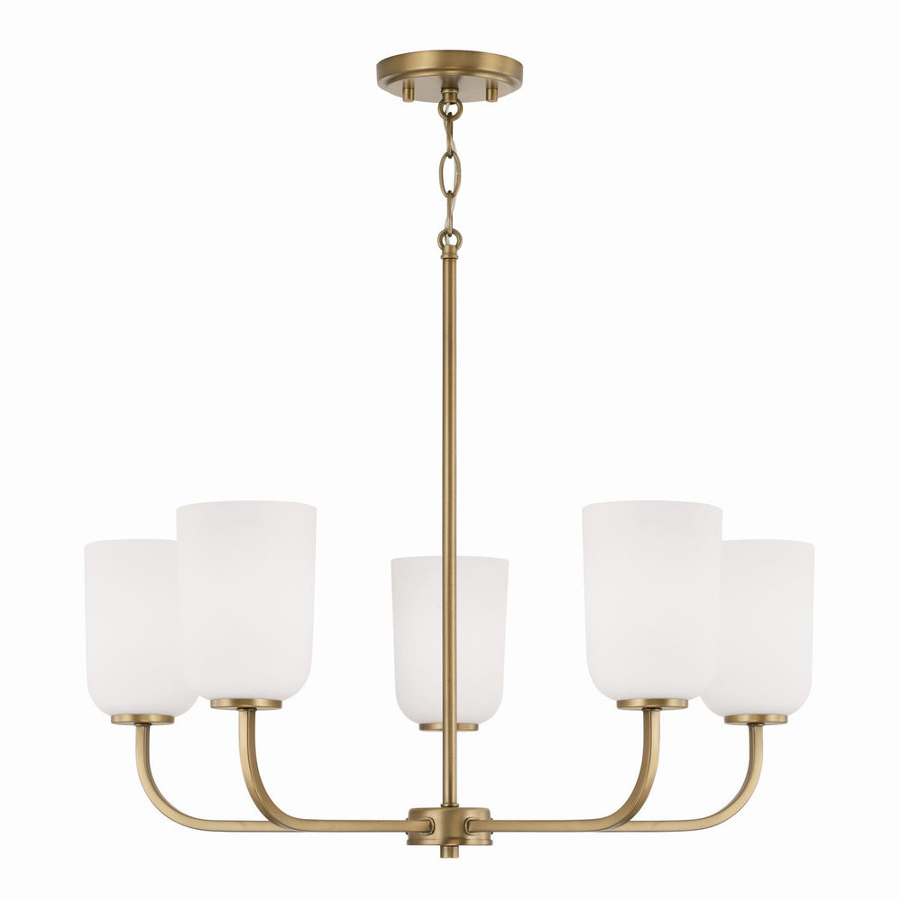 Capital Lighting - Five Light Chandelier - Lawson - Aged Brass- Union Lighting Luminaires Decor