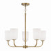 Capital Lighting - Five Light Chandelier - Lawson - Aged Brass- Union Lighting Luminaires Decor