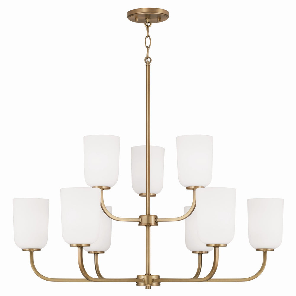 Capital Lighting - Nine Light Chandelier - Lawson - Aged Brass- Union Lighting Luminaires Decor