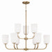 Capital Lighting - Nine Light Chandelier - Lawson - Aged Brass- Union Lighting Luminaires Decor