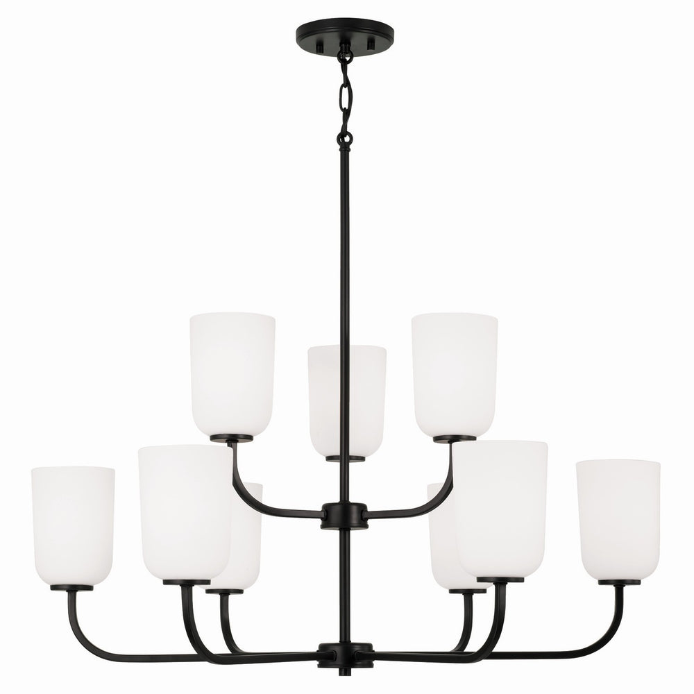 Capital Lighting - Nine Light Chandelier - Lawson - Matte Black- Union Lighting Luminaires Decor