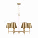 Capital Lighting - Six Light Chandelier - Whitney - Aged Brass- Union Lighting Luminaires Decor