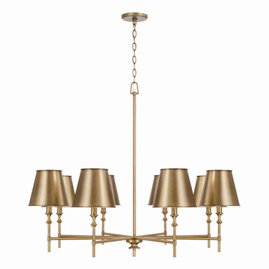 Capital Lighting - Eight Light Chandelier - Whitney - Aged Brass- Union Lighting Luminaires Decor