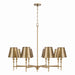 Capital Lighting - Eight Light Chandelier - Whitney - Aged Brass- Union Lighting Luminaires Decor
