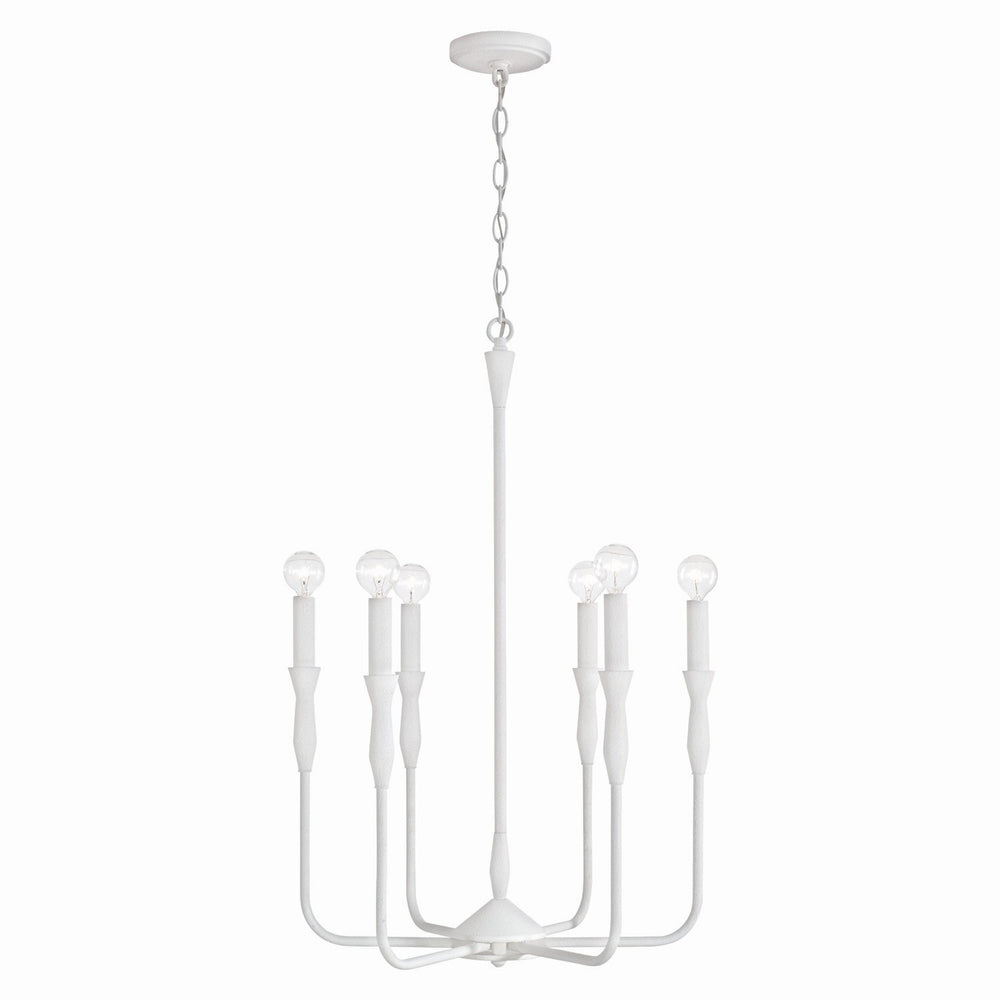 Capital Lighting - Six Light Chandelier - Paloma - Textured White- Union Lighting Luminaires Decor