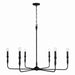 Capital Lighting - Six Light Chandelier - Paloma - Textured Black- Union Lighting Luminaires Decor