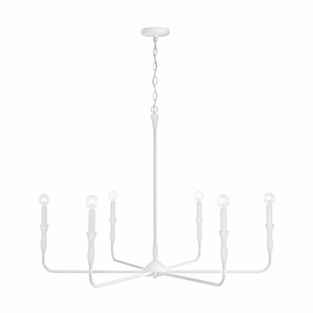 Capital Lighting - Six Light Chandelier - Paloma - Textured White- Union Lighting Luminaires Decor