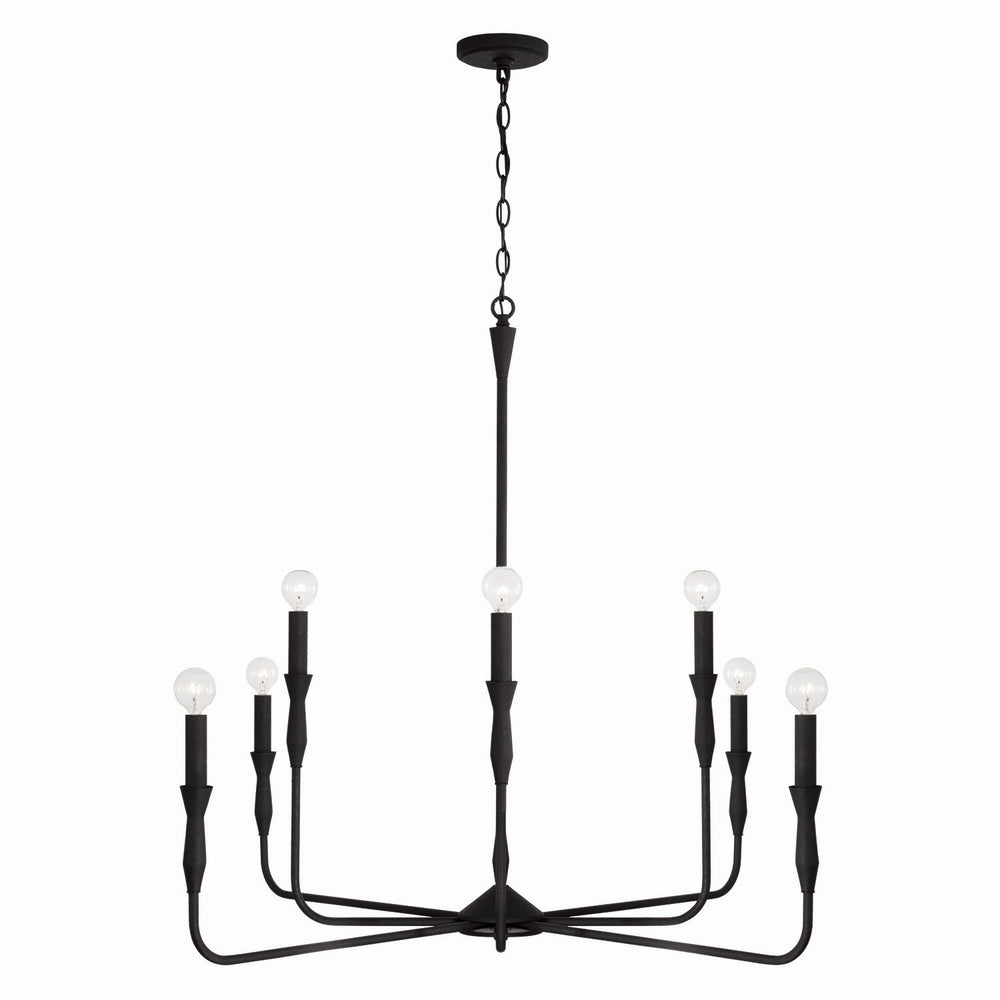 Capital Lighting - Eight Light Chandelier - Paloma - Textured Black- Union Lighting Luminaires Decor