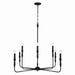 Capital Lighting - Eight Light Chandelier - Paloma - Textured Black- Union Lighting Luminaires Decor