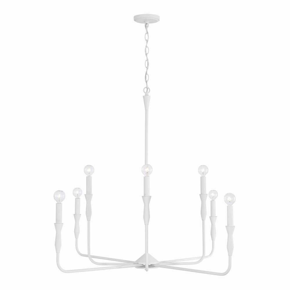 Capital Lighting - Eight Light Chandelier - Paloma - Textured White- Union Lighting Luminaires Decor