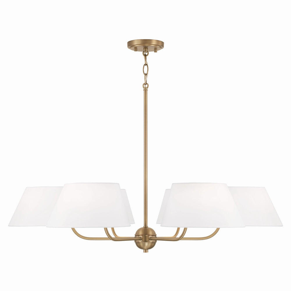 Capital Lighting - Six Light Chandelier - Welsley - Aged Brass- Union Lighting Luminaires Decor