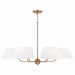 Capital Lighting - Six Light Chandelier - Welsley - Aged Brass- Union Lighting Luminaires Decor