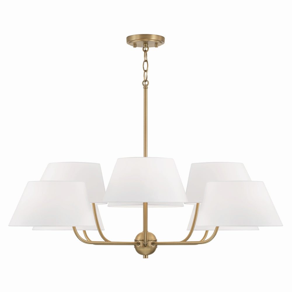 Capital Lighting - Eight Light Chandelier - Welsley - Aged Brass- Union Lighting Luminaires Decor
