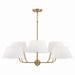 Capital Lighting - Eight Light Chandelier - Welsley - Aged Brass- Union Lighting Luminaires Decor