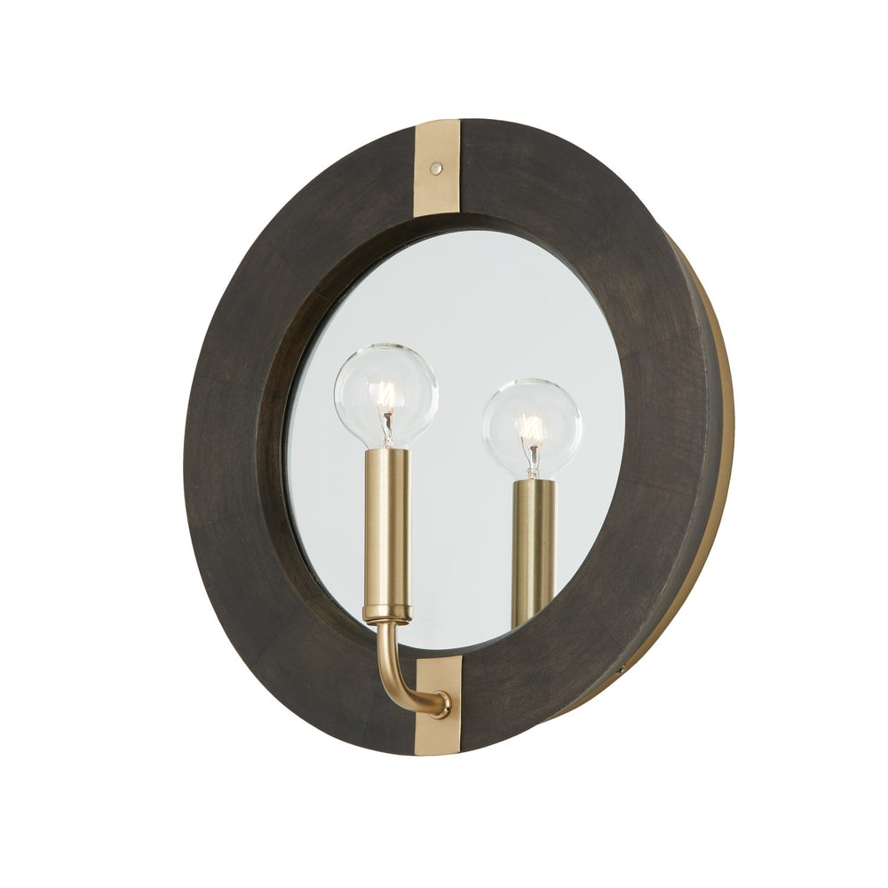 Capital Lighting - One Light Wall Sconce - Finn - Black Stain and Matte Brass- Union Lighting Luminaires Decor