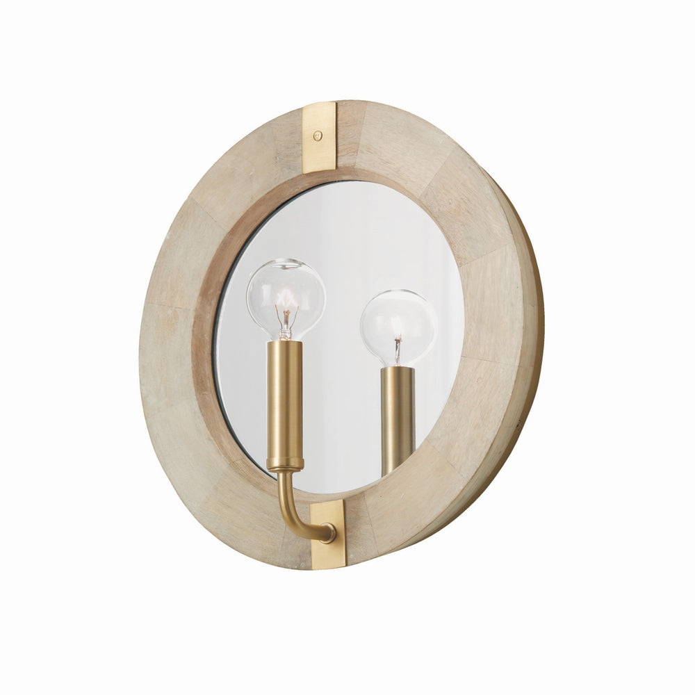 Capital Lighting - One Light Wall Sconce - Finn - White Wash and Matte Brass- Union Lighting Luminaires Decor