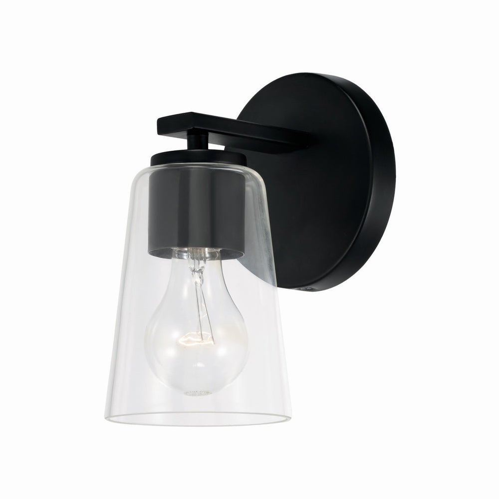 Capital Lighting - One Light Wall Sconce - Portman - Matte Black- Union Lighting Luminaires Decor