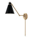 Capital Lighting - One Light Wall Sconce - Bradley - Aged Brass and Black- Union Lighting Luminaires Decor