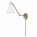 Capital Lighting - One Light Wall Sconce - Bradley - Aged Brass and White- Union Lighting Luminaires Decor