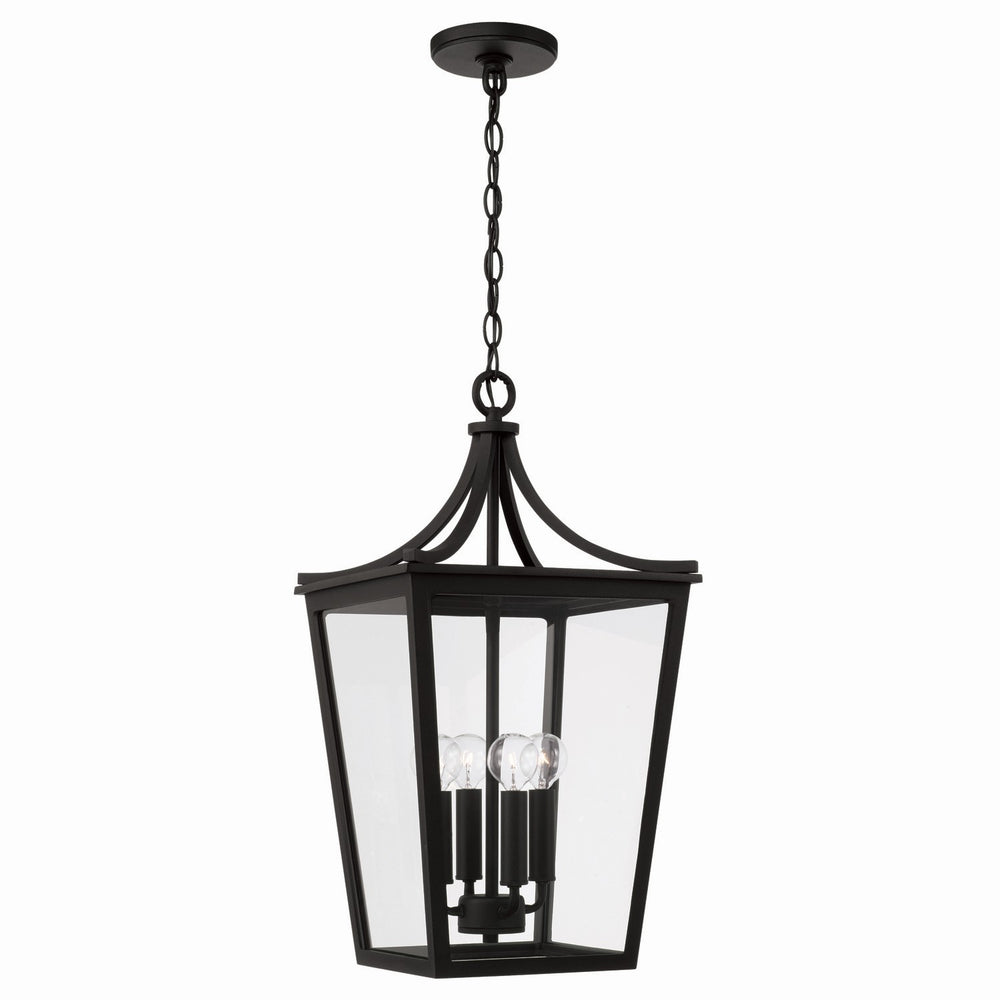 Capital Lighting - Four Light Outdoor Hanging Lantern - Adair - Black- Union Lighting Luminaires Decor
