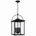 Capital Lighting - Four Light Outdoor Hanging Lantern - Bryson - Black- Union Lighting Luminaires Decor