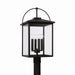 Capital Lighting - Four Light Outdoor Post Lantern - Bryson - Black- Union Lighting Luminaires Decor